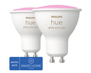 PHILIPS Hue White and Color Ambiance LED-lamp GU10/4,3W RGBW, 2 stuks